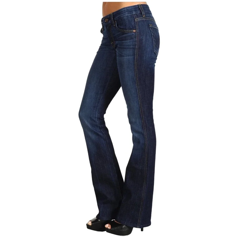 💕7 FOR ALL MANKIND 'A' POCKET Low Rise Flare Trouser Leg Jeans Size 28